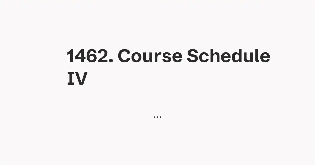 Leetcode 1462 Course Schedule Iv